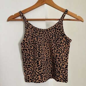 BNWT ARQ Crop Tank in Leopard (Size S)